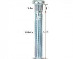 Забивная шпилька 67 мм ступицы Вектор M12 1.5 67 Toyota SW4 дорестайлинг (2005-2011) 