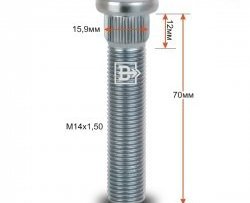 279 р. Забивная шпилька 58 мм ступицы Вектор M14 1.5 58 Audi A3 8PA хэтчбэк 5 дв. 1-ый рестайлинг (2004-2008). Увеличить фотографию 1