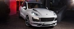 2 749 р. Реснички на фары TECHART Porsche Cayenne 958 (2010-2014) (Неокрашенные)  с доставкой в г. Новочеркасск. Увеличить фотографию 3