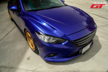 47 899 р. Капот пластиковый (с прорезаными жабрами) SkyActivSport MV-Tuning  Mazda 6  GJ (2012-2024) дорестайлинг седан, дорестайлинг универсал, 1 рестайлинг универсал, 1-ый рестайлинг седан, 2-ой рестайлинг седан, 2-ой рестайлинг универсал (Неокрашенный)  с доставкой в г. Новочеркасск. Увеличить фотографию 3