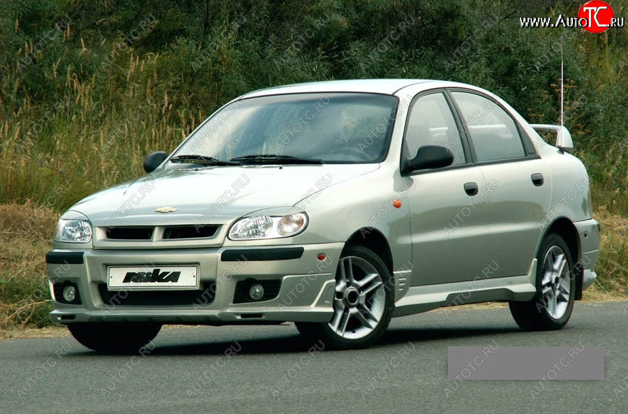 10 699 р. Передний бампер Nika Chevrolet Lanos T100 седан (2002-2017) (Неокрашенный, Без вставок под ПТФ)  с доставкой в г. Новочеркасск