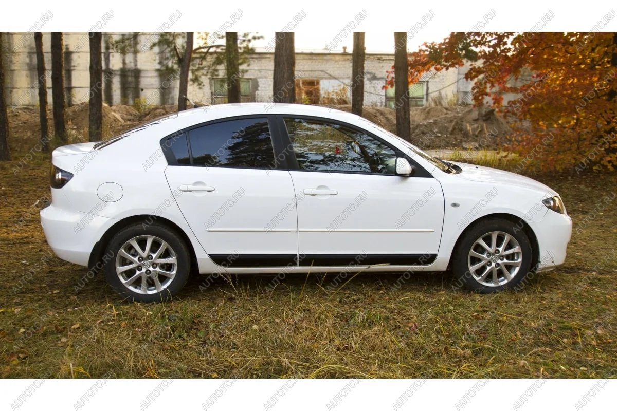 789 р. Молдинг двери RA (задний левый)  Mazda 3/Axela  BK (2003-2009) дорестайлинг седан, рестайлинг седан (Поверхность шагрень)  с доставкой в г. Новочеркасск