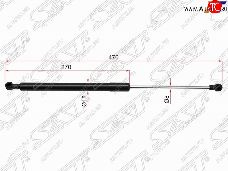 579 р. Газовый упор капота SAT  Seat Alhambra  7M (1996-2010), Volkswagen Sharan ( 7M8,  7M6) (1995-2010)  с доставкой в г. Новочеркасск