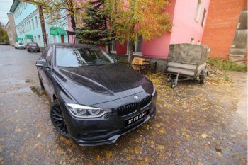 12 999 р. Юбка переднего бампера (Sport,Luxury, SE) INMAX  BMW 3 серия ( F30,  F31) (2015-2018) седан рестайлинг, универсал рестайлинг (неокрашенная)  с доставкой в г. Новочеркасск. Увеличить фотографию 2