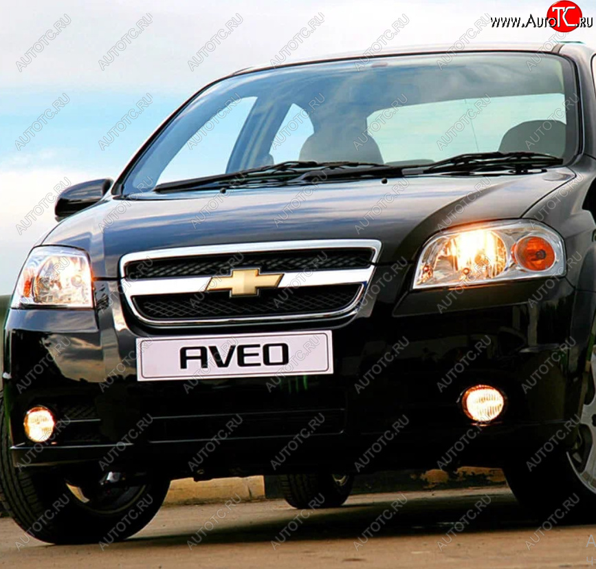 2 799 р. Бампер передний (с отверстиями под ПТФ) GAMMA  Chevrolet Aveo  T250 (2006-2011) седан рестайлинг (Неокрашенный)  с доставкой в г. Новочеркасск