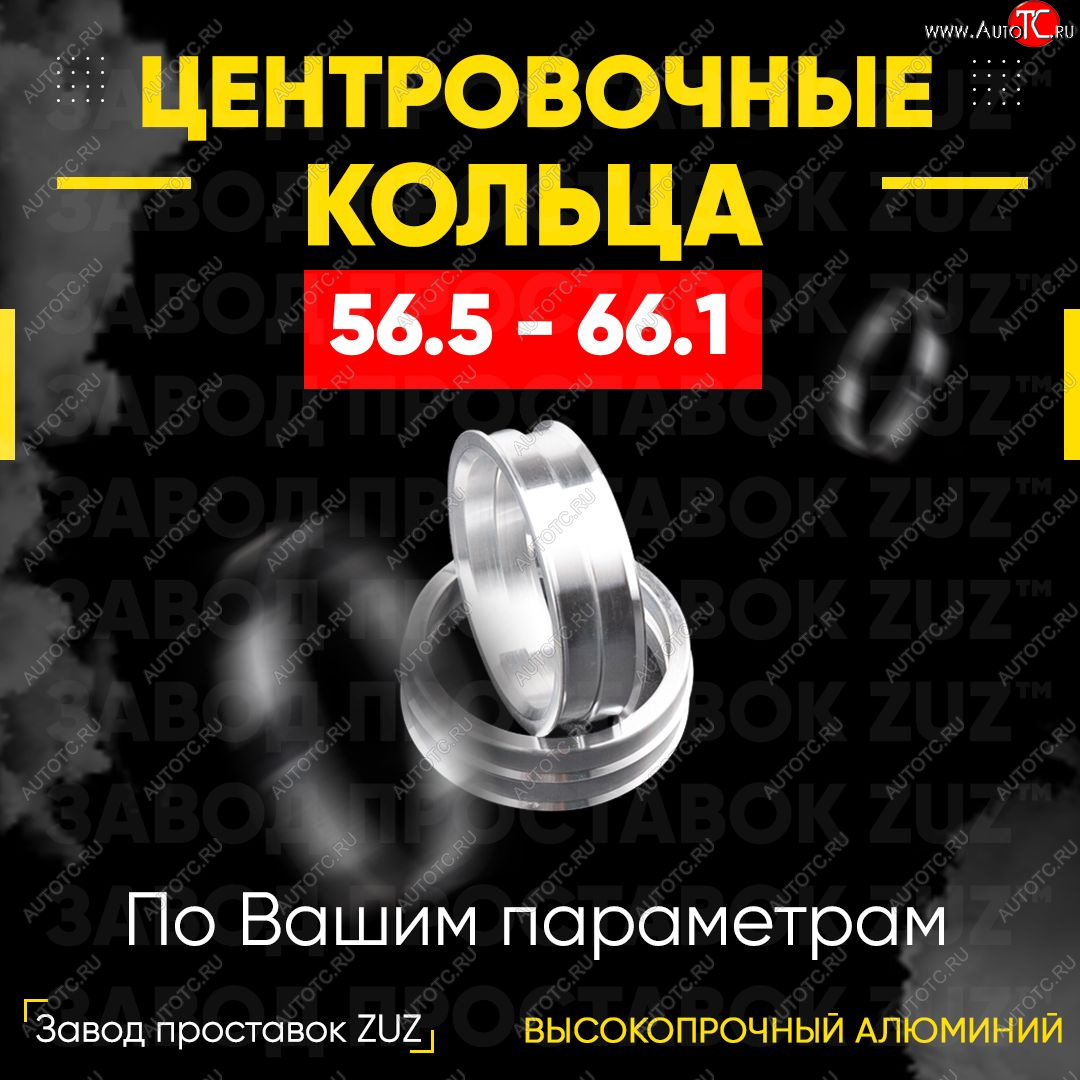 1 799 р. Алюминиевое центровочное кольцо (4 шт) ЗУЗ 56.5 x 66.1    с доставкой в г. Новочеркасск