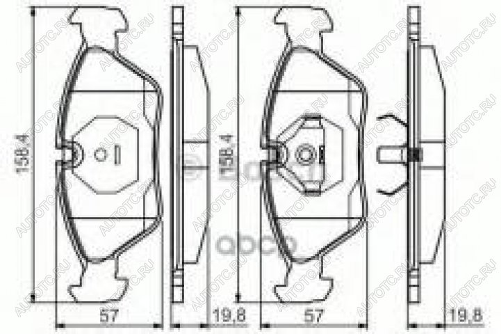 4 799 р. Колодки тормозные передние (4шт.) BOSCH BMW 3 серия E30 седан (1982-1991)  с доставкой в г. Новочеркасск