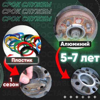 1 349 р. Алюминиевое центровочное кольцо (4 шт) 59.6 x 72.6 ЗУЗ    с доставкой в г. Новочеркасск. Увеличить фотографию 3