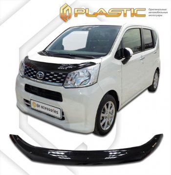 1 759 р. Дефлектор капота CA-Plastic Daihatsu Move рестайлинг (2017-2023) (classic черный, без надписи)  с доставкой в г. Новочеркасск. Увеличить фотографию 1