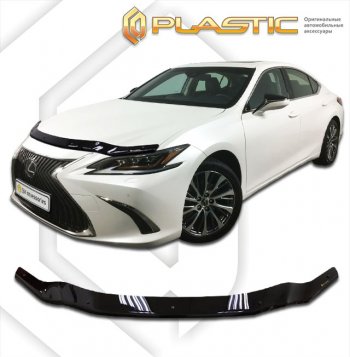 1 759 р. Дефлектор капота CA-Plastic Lexus ES350 XV70 дорестайлинг (2018-2021) (classic черный, без надписи)  с доставкой в г. Новочеркасск. Увеличить фотографию 1