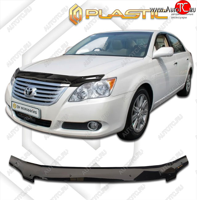 2 159 р. Дефлектор капота CA-Plastic  Toyota Avalon  3 (2005-2010) Правый руль (classic черный, без надписи)  с доставкой в г. Новочеркасск