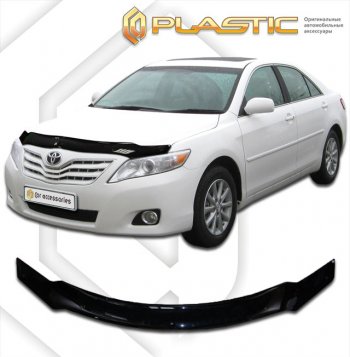 2 199 р. Дефлектор капота CA-Plastic  Toyota Camry  XV40 (2006-2008) дорестайлинг (classic черный, без надписи)  с доставкой в г. Новочеркасск. Увеличить фотографию 1