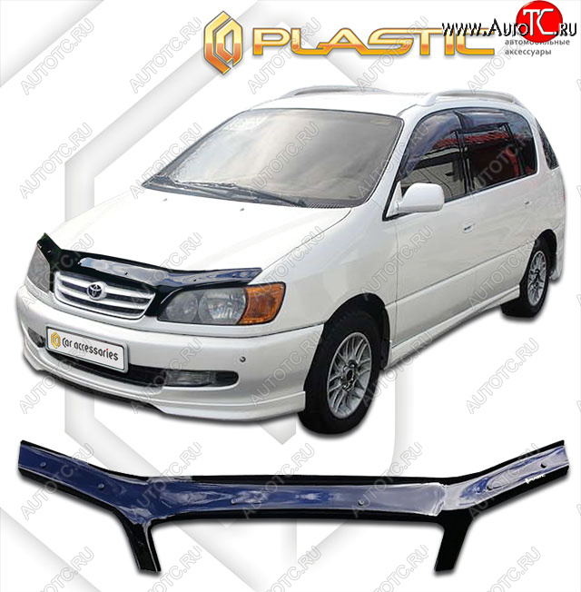 2 159 р. Дефлектор капота CA-Plastic  Toyota Ipsum  SXM10 (1998-2001) рестайлинг (classic черный, без надписи)  с доставкой в г. Новочеркасск