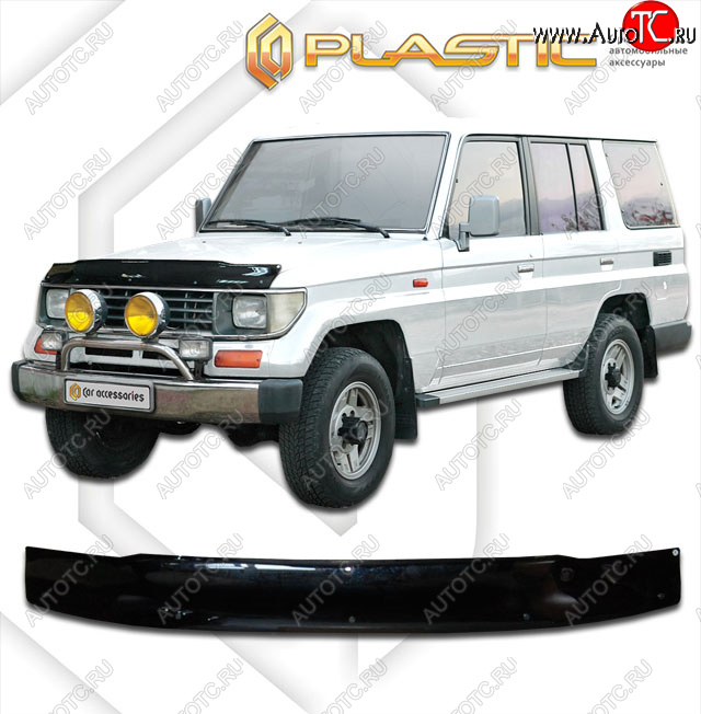 2 099 р. Дефлектор капота CA-Plastic  Toyota Land Cruiser  J70 (1994-2004) 5 дв. 1-ый рестайлинг, 5 дв. 2-ой рестайлинг (classic черный, без надписи)  с доставкой в г. Новочеркасск