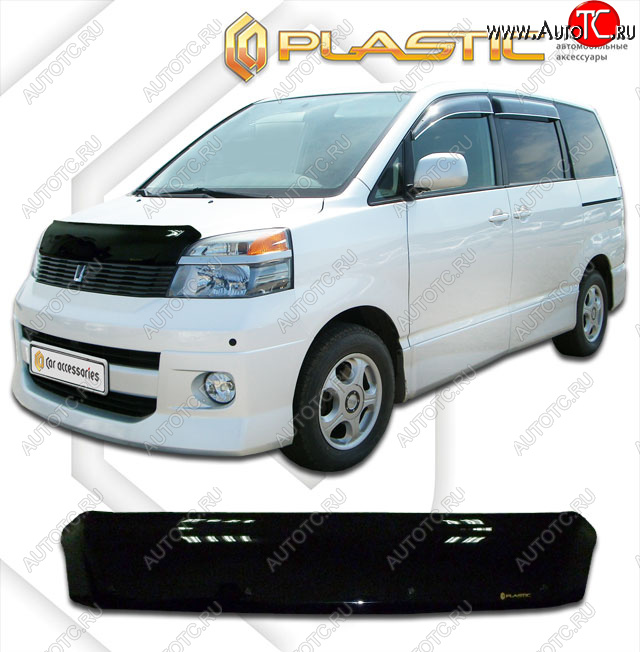 1 999 р. Дефлектор капота CA-Plastic  Toyota Voxy  минивэн (2001-2007) R60 дорестайлинг, R60 рестайлинг (classic черный, без надписи)  с доставкой в г. Новочеркасск