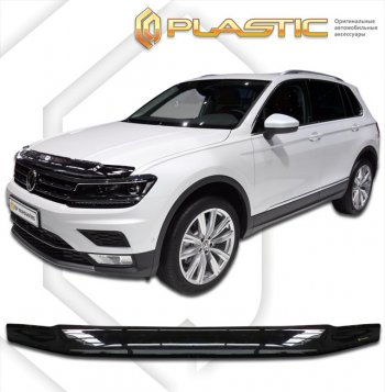 Дефлектор капота (без хром-пакета) CA-Plastic Volkswagen Tiguan Mk2 дорестайлинг (2016-2020)