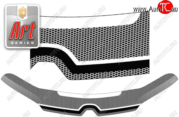 2 479 р. Дефлектор капота CA-Plastic  Renault Sandero Stepway  (B8) (2014-2018) дорестайлинг (Серия Art черная)  с доставкой в г. Новочеркасск