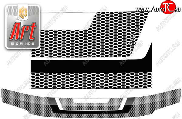 2 159 р. Дефлектор капота CA-Plastic  Toyota Town Ace  3 (1996-2008) (Серия Art черная)  с доставкой в г. Новочеркасск