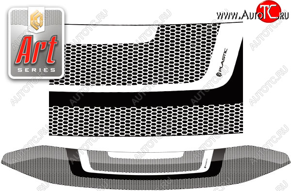 1 999 р. Дефлектор капота CA-Plastic  Volkswagen Multivan  T5 (2009-2015) рестайлинг (Серия Art черная)  с доставкой в г. Новочеркасск