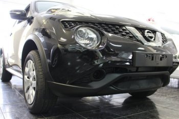 3 099 р. Защитная сетка в бампер (низ, ячейка 3х7 мм) Стрелка11 Стандарт  Nissan Juke  1 YF15 (2014-2020) рестайлинг (Чёрная)  с доставкой в г. Новочеркасск. Увеличить фотографию 2