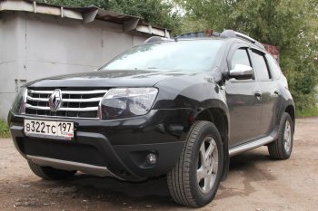 4 199 р. Защитная сетка в бампер (низ, ячейка 4х10 мм) Стрелка11 Премиум Renault Duster HS дорестайлинг (2010-2015) (Чёрная)  с доставкой в г. Новочеркасск. Увеличить фотографию 2