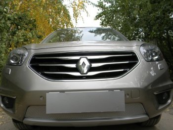 Защитная сетка в бампер (низ, ячейка 4х10 мм) Стрелка11 Премиум Renault Koleos 1 Phase 3 (2013-2016) ()