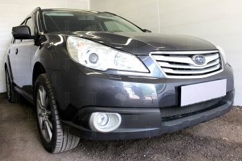 3 999 р. Защитная сетка в бампер (низ, ячейка 4х10 мм) Стрелка11 Премиум Subaru Outback BR/B14 дорестайлинг универсал (2009-2013) (Чёрная)  с доставкой в г. Новочеркасск. Увеличить фотографию 4