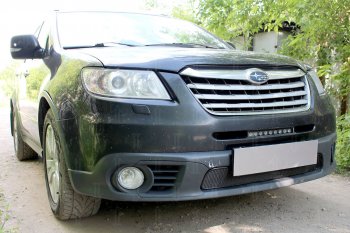 3 989 р. Защитная сетка в бампер (низ, ячейка 4х10 мм) Стрелка11 Премиум Subaru Tribeca (2008-2014) (Чёрная)  с доставкой в г. Новочеркасск. Увеличить фотографию 2