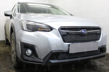 4 199 р. Защитная сетка в бампер (низ, ячейка 4х10 мм) Стрелка11 Премиум Subaru XV GT/G24 дорестайлинг (2017-2021) (Чёрная)  с доставкой в г. Новочеркасск. Увеличить фотографию 3