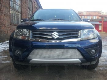 Защитная сетка в бампер (низ, ячейка 4х10 мм) Стрелка11 Премиум Suzuki Grand Vitara JT 3 двери 2-ой рестайлинг (2012-2016) ()