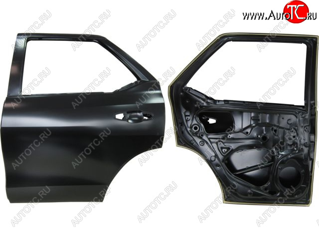 22 449 р. Левая дверь задняя BodyParts Toyota Fortuner AN160 дорестайлинг (2015-2020) (Неокрашенная)  с доставкой в г. Новочеркасск