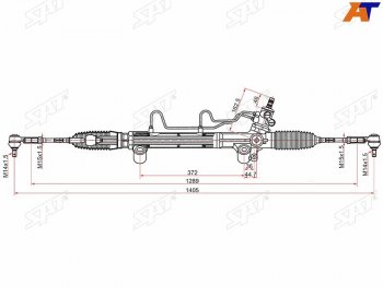 11 449 р. Рейка рулевая LHD SAT Toyota Fortuner AN160 дорестайлинг (2015-2020)  с доставкой в г. Новочеркасск. Увеличить фотографию 1