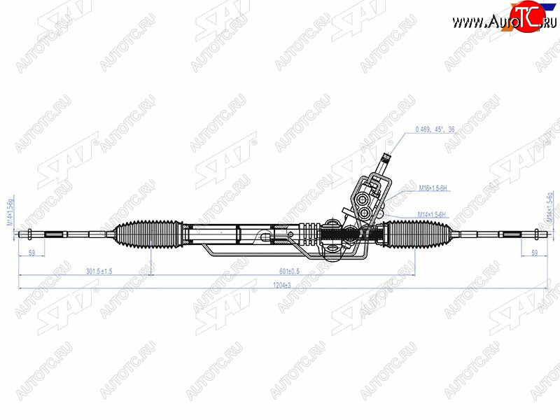 18 449 р. Рейка рулевая RHD SAT  Subaru Impreza  GH - Legacy ( BL/B13,  BL,B13)  с доставкой в г. Новочеркасск