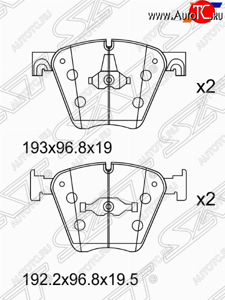 3 799 р. Колодки тормозные SAT (передние)  BMW X6  F16 (2014-2020)  с доставкой в г. Новочеркасск