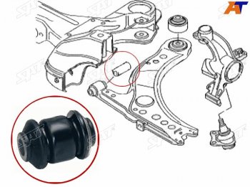 147 р. Сайлентблок рычага передний FR SAT Skoda Fabia Mk2 универсал дорестайлинг (2007-2010)  с доставкой в г. Новочеркасск. Увеличить фотографию 1