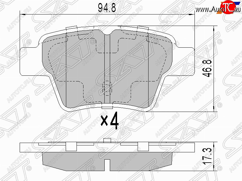 929 р. Задние тормозные колодки SAT  Geely Emgrand EC7 (2009-2016) седан дорестайлинг, хэтчбек  с доставкой в г. Новочеркасск