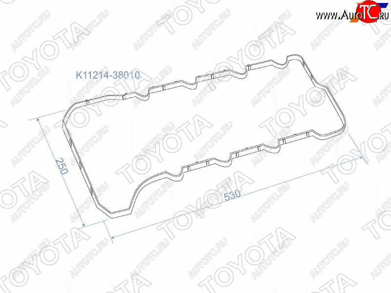 1 589 р. Прокладка клапанной крышки (3URFE) TOYOTA Lexus LX570 J200 дорестайлинг (2007-2012)  с доставкой в г. Новочеркасск