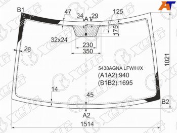 Стекло лобовое (Антенна) XYG Mercedes-Benz Vito W639 дорестайлинг (2003-2010)