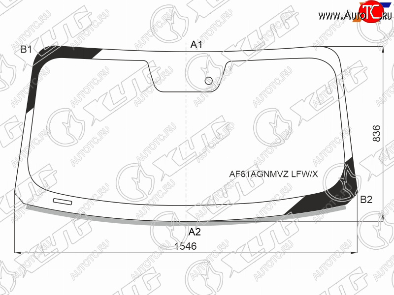 9 849 р. Стекло лобовое (Датчик дождя Молдинг) XYG  Ford Mustang  S550 (2013-2023) купе дорестайлинг, купе рестайлинг  с доставкой в г. Новочеркасск