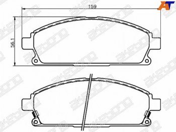 1 999 р. Колодки тормозные AKEBONO (передние)  Nissan Elgrand  1 - Terrano2  R50  с доставкой в г. Новочеркасск. Увеличить фотографию 1