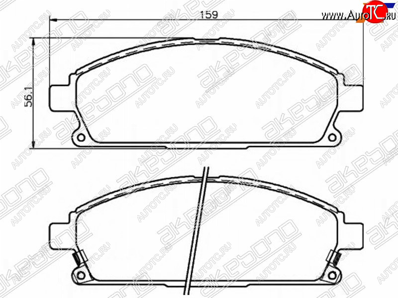 1 999 р. Колодки тормозные AKEBONO (передние)  Nissan Elgrand  1 - Terrano2  R50  с доставкой в г. Новочеркасск