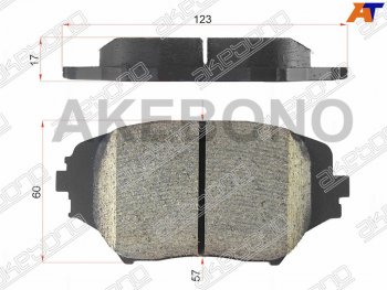 2 489 р. Колодки тормозные AKEBONO (передние)  Toyota RAV4  CA20 (2000-2005) 3 дв. дорестайлинг, 5 дв. дорестайлинг, 3 дв. рестайлинг, 5 дв. рестайлинг  с доставкой в г. Новочеркасск. Увеличить фотографию 1