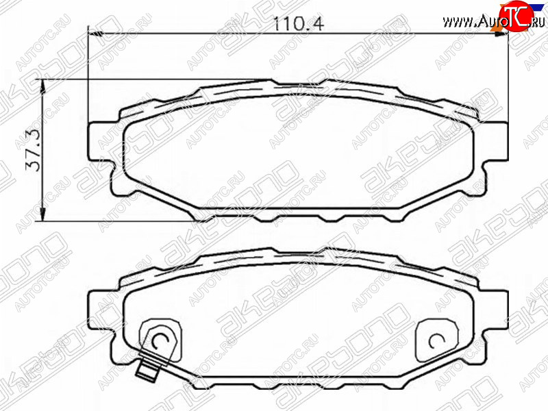 2 159 р. Задние тормозные колодки AKEBONO Subaru Forester SH (2008-2013)  с доставкой в г. Новочеркасск