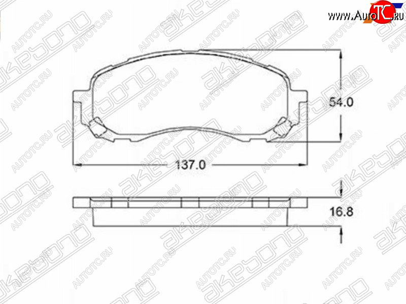 2 199 р. Колодки тормозные AKEBONO (передние) Subaru Forester SH (2008-2013)  с доставкой в г. Новочеркасск