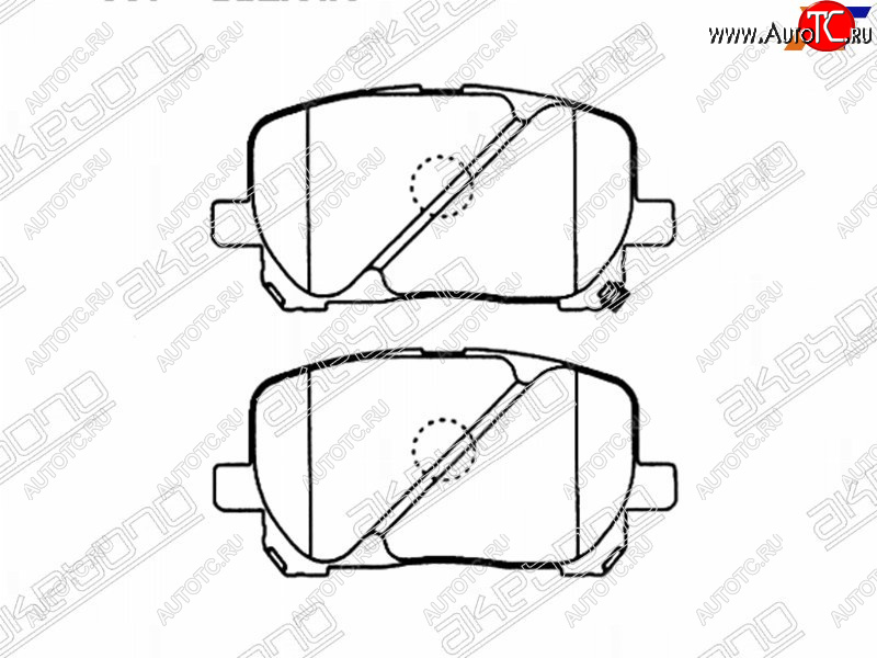 2 579 р. Колодки тормозные AKEBONO (передние)  Toyota Ipsum  ACM20 (2001-2009) дорестайлинг, рестайлинг  с доставкой в г. Новочеркасск