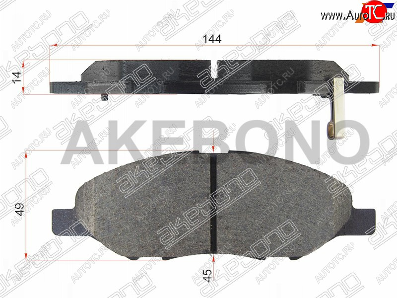 1 999 р. Колодки тормозные AKEBONO (передние) Nissan Tiida 1 седан C11 рестайлинг (2010-2014)  с доставкой в г. Новочеркасск