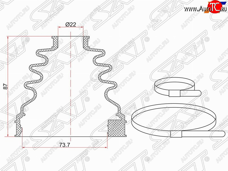 599 р. Пыльник ШРУСа (внутренний) SAT Nissan Almera Classic седан B10 (2006-2013)  с доставкой в г. Новочеркасск