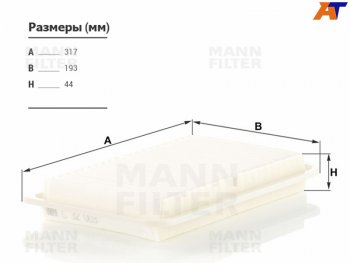 1 569 р. Фильтр воздушный MANN  Toyota Harrier (XU30,  XU60,  XU80), Highlander (XU40,  XU50,  XU70), Kluger (XU40,  XU50)  с доставкой в г. Новочеркасск. Увеличить фотографию 1