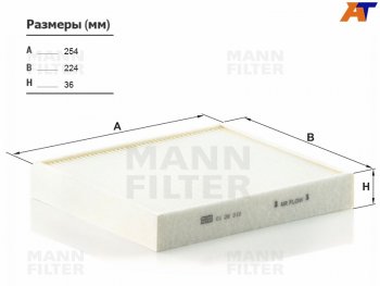 Фильтр салона MANN Audi A1 (8X1 хэтчбэк 3 дв.,  8XA хэтчбэк 5 дв.,  GB хэтчбэк 5 дв.), Skoda Fabia (Mk2,  Mk3), Volkswagen Polo (5,  Mk5,  Mk6)