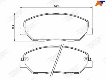 2 499 р. Колодки тормозные FERODO (передние) KIA Sorento XM дорестайлинг (2009-2012)  с доставкой в г. Новочеркасск. Увеличить фотографию 1